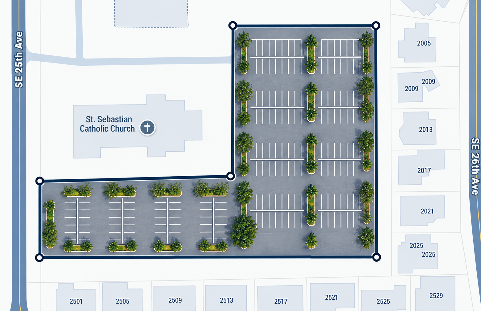 Diagram site map of the market area